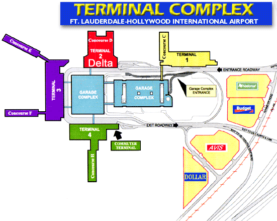terminal map fll fort lauderdale airport